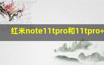 红米note11tpro和11tpro+区别