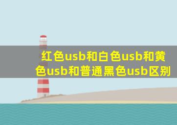 红色usb和白色usb和黄色usb和普通黑色usb区别