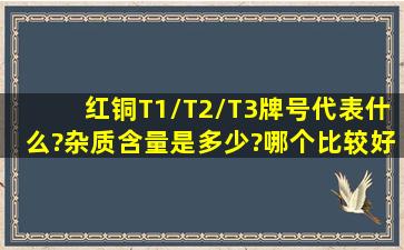 红铜T1/T2/T3牌号代表什么?杂质含量是多少?哪个比较好点?