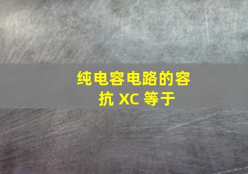 纯电容电路的容抗 XC 等于( )