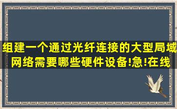 组建一个通过光纤连接的大型局域网络需要哪些硬件设备!急!在线等!