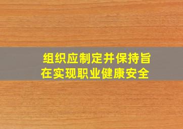 组织应制定并保持旨在实现职业健康安全( )