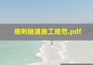 细则(隧道施工规范).pdf