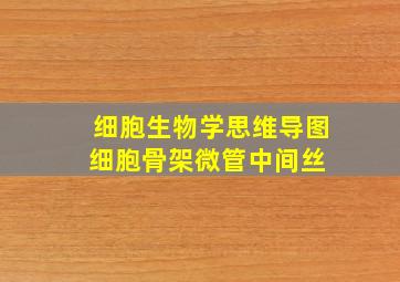 细胞生物学思维导图细胞骨架(微管、中间丝) 