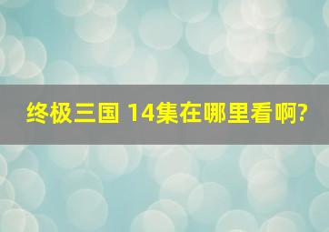 终极三国, 14集在哪里看啊?