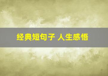 经典短句子 人生感悟