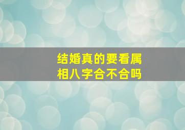 结婚真的要看属相八字合不合吗(