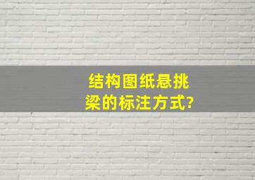 结构图纸悬挑梁的标注方式?