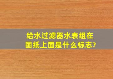 给水过滤器,水表组,在图纸上面是什么标志?