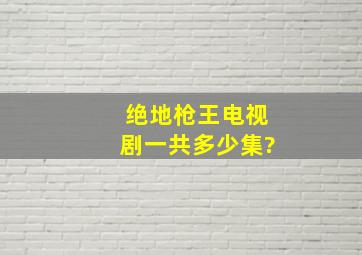 绝地枪王电视剧一共多少集?