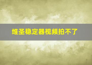 维圣稳定器视频拍不了