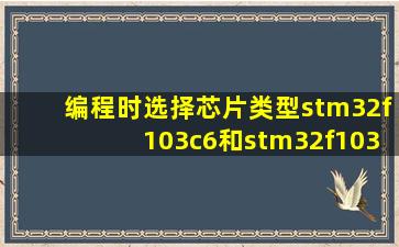 编程时,选择芯片类型stm32f103c6和stm32f103c8有什么区别