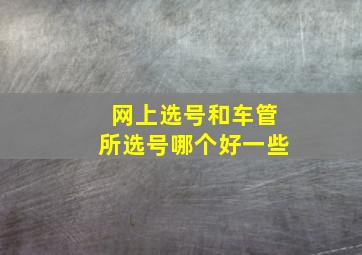 网上选号和车管所选号哪个好一些