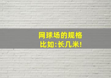 网球场的规格,比如:长几米!