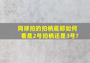 网球拍的拍柄底部如何看是2号拍柄还是3号?