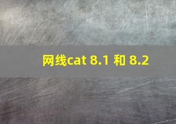 网线cat 8.1 和 8.2