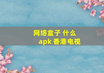 网络盒子 什么 apk 香港电视