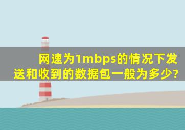 网速为1mbps的情况下,发送和收到的数据包一般为多少?