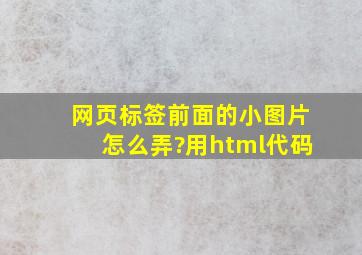 网页标签前面的小图片怎么弄?用html代码