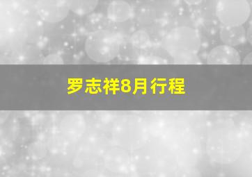 罗志祥8月行程