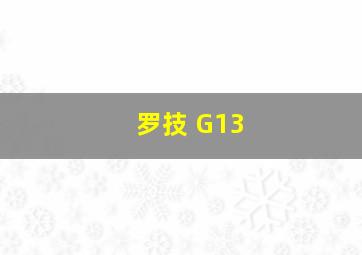 罗技 G13