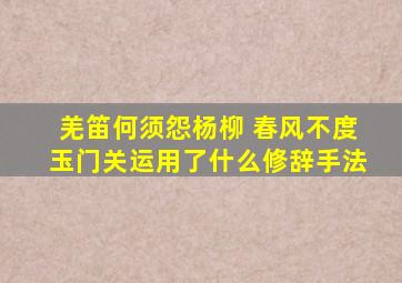 羌笛何须怨杨柳 春风不度玉门关运用了什么修辞手法