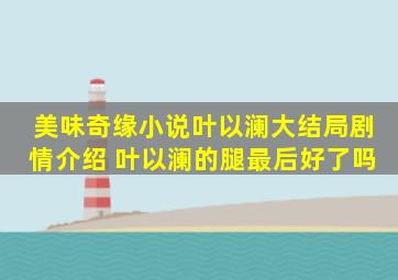 美味奇缘小说叶以澜大结局剧情介绍 叶以澜的腿最后好了吗