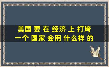 美国 要 在 经济 上 打垮 一个 国家 会用 什么样 的 手段?????怎么样...