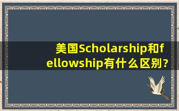 美国Scholarship和fellowship有什么区别?