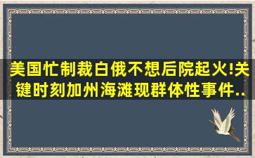 美国忙制裁白俄,不想后院起火!关键时刻,加州海滩现群体性事件...