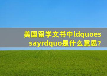 美国留学文书中“essay”是什么意思?