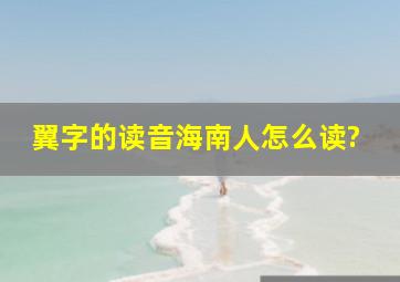 翼字的读音海南人怎么读?