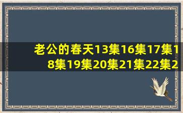 老公的春天13集16集17集18集19集20集21集22集23集24集25集(老公...