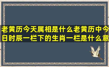 老黄历今天属相是什么,老黄历中今日时辰一栏下的生肖一栏是什么意思