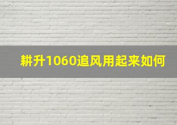 耕升1060追风用起来如何(