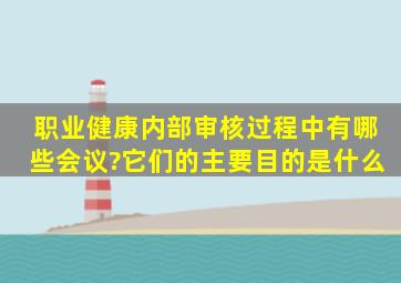 职业健康内部审核过程中有哪些会议?它们的主要目的是什么