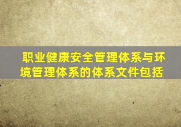 职业健康安全管理体系与环境管理体系的体系文件包括( )。