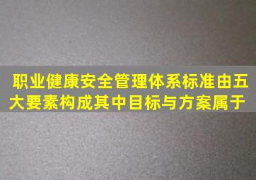 职业健康安全管理体系标准由五大要素构成,其中,目标与方案属于( )