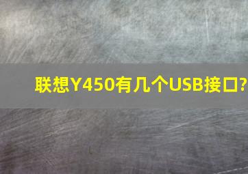 联想Y450有几个USB接口?