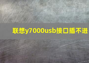 联想y7000usb接口插不进