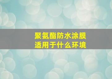 聚氨酯防水涂膜适用于什么环境