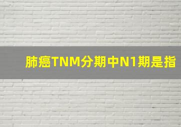 肺癌TNM分期中N1期是指