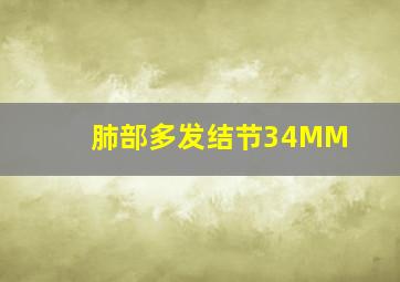 肺部多发结节34MM