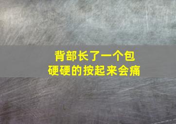 背部长了一个包硬硬的按起来会痛