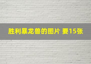 胜利暴龙兽的图片 要15张