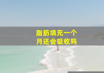 脂肪填充一个月还会吸收吗