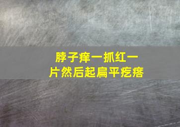 脖子痒,一抓红一片然后起扁平疙瘩