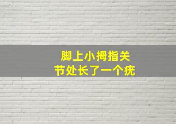 脚上小拇指关节处长了一个疣