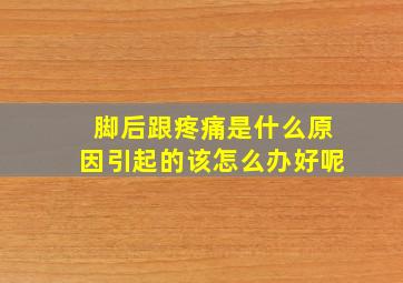 脚后跟疼痛是什么原因引起的(该怎么办好呢