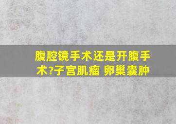 腹腔镜手术还是开腹手术?【子宫肌瘤 卵巢囊肿】